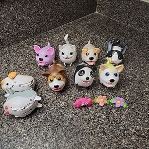 Chubby‎ Puppies Lot Of 7 Working And 2 Non Working Spin Master Plus Accessories